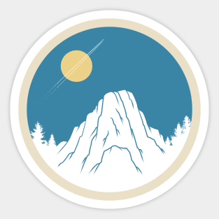 mountain blue sky Sticker